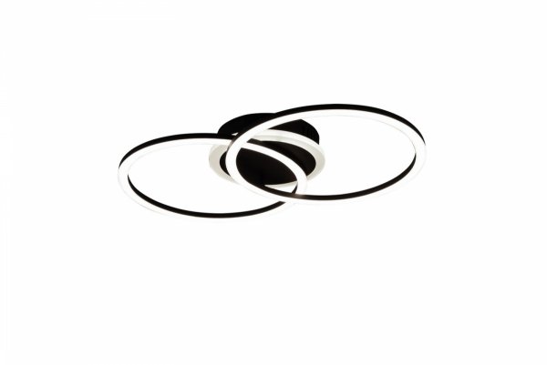 Nowoczesny minimalistyczny plafon sufitowy led  VENIDA czarna RL R62783132