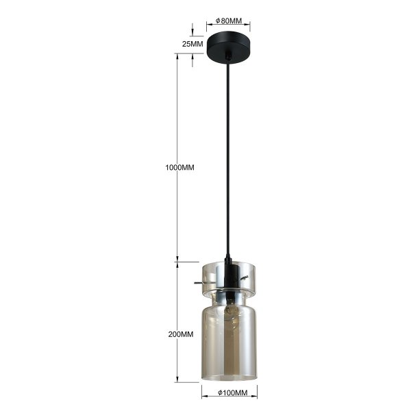Nowoczesna szklana lampa wisząca dekoracyjna NIVIO LP-2811/1P AM Light Prestige jadalniana nad stół