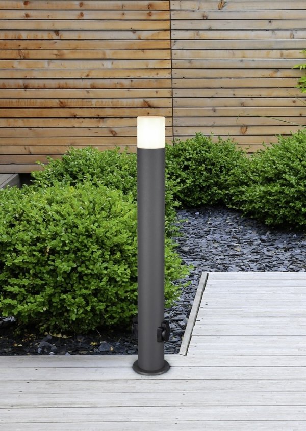 Minimalistyczny Nowoczesny Słupek Ogrodowy Antracyt HOOSIC 424067142 TRIO