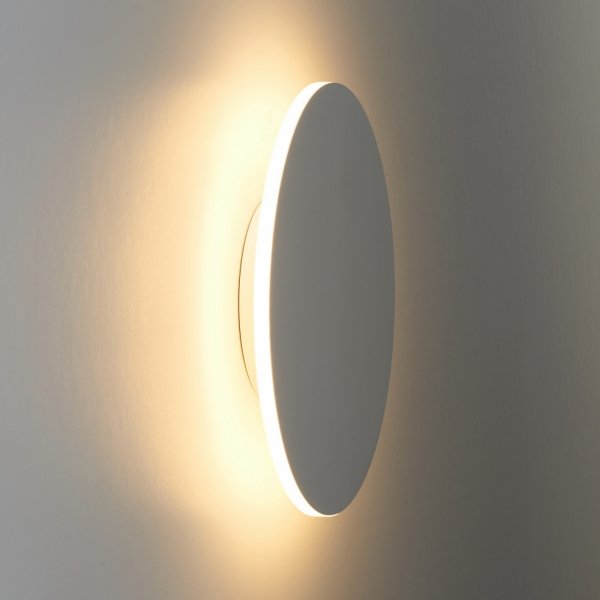 Lampa ścienna kinkiet biały okrągły 15cm płaski metalowy minimalistyczy NYX ST-8293W/15 white Step Into Design