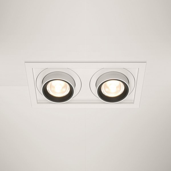 Biała Nowoczesna Oprawa Wpuszczana Downlight HIDDEN Maytoni DL095-02-10W3K-W LED 20W