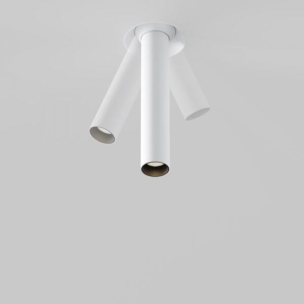 Lampa wbudowana w sufit spot LED nowoczesna regulowana tuba aluminum biała Focus T MAYTONI C140TRS-L200-7W3K-W