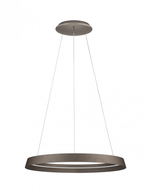 Nowoczesna lampa wisząca LED okrąg w kolorze brązowym BATALLAS LE44784 Luces Exclusivas