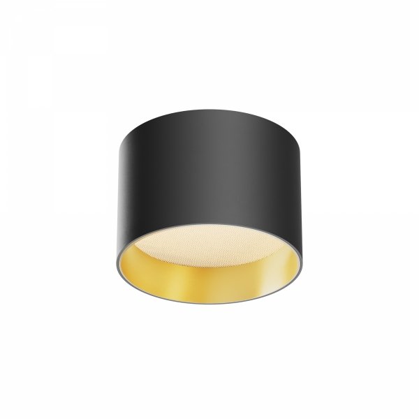 Lampa Sufitowa Tuba Czarno Złota LED MAYTONI VEGA C089CL-8W3K-BMG