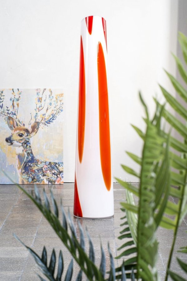 Szklana Lampa Podłogowa Designerska Abażurowa POLONIA 7042 ARGON