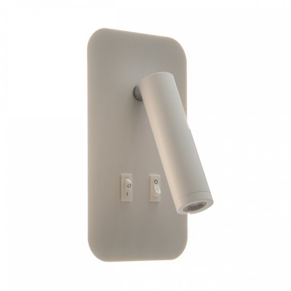 Kinkiet hotelowy do sypialni do czytania biały z dekoracyjnym podświetleniem OTELLO LED D 6W+3W WHITE  03723