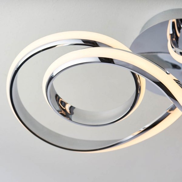 Designerski Plafon Sufitowy Nowoczesny LED Chrom ARIA 76393 ENDON