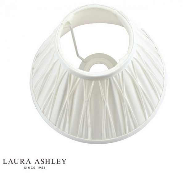 Klosz Abażur 40cm LAURA ASHLEY Fenn Silk White DAR LIGHTING LA3677465-Q (Abażur- Bez Podstawy)