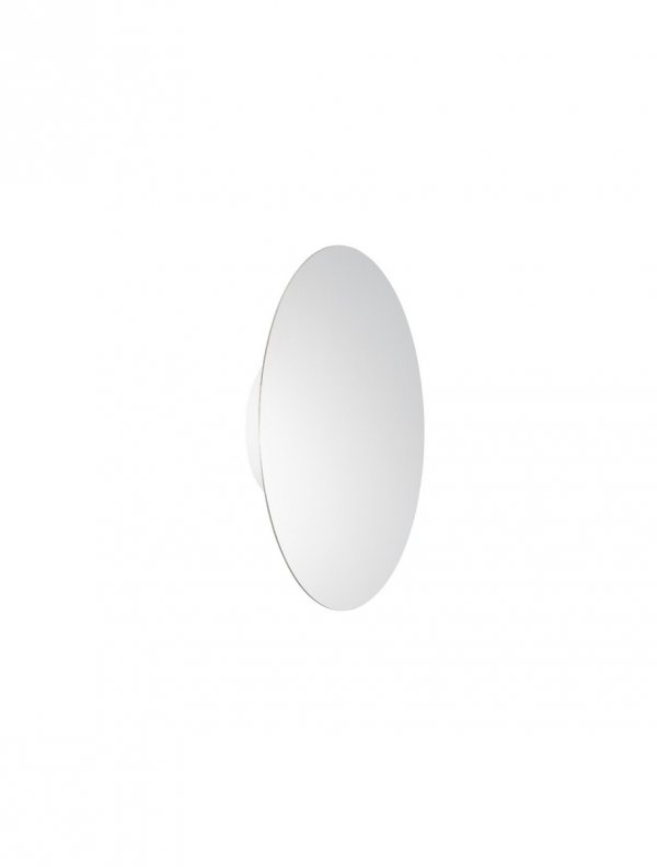 Elegancki biały kinkiet LED w stylu minimalistycznym okrągły podświetlający ścianę regulowany możliwość ściemniania SARVINO LE45557 Luces Exclusivas