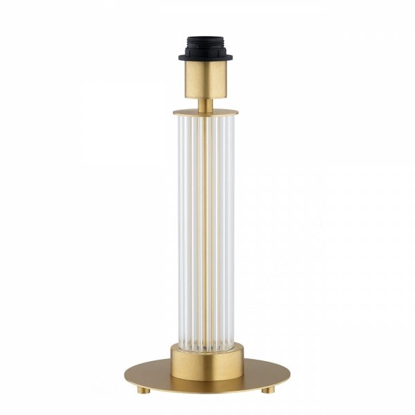 Nowoczesna elegancka szklana lampa stołowa z białym abażurem do salonu HAMPTON 8540  ARGON
