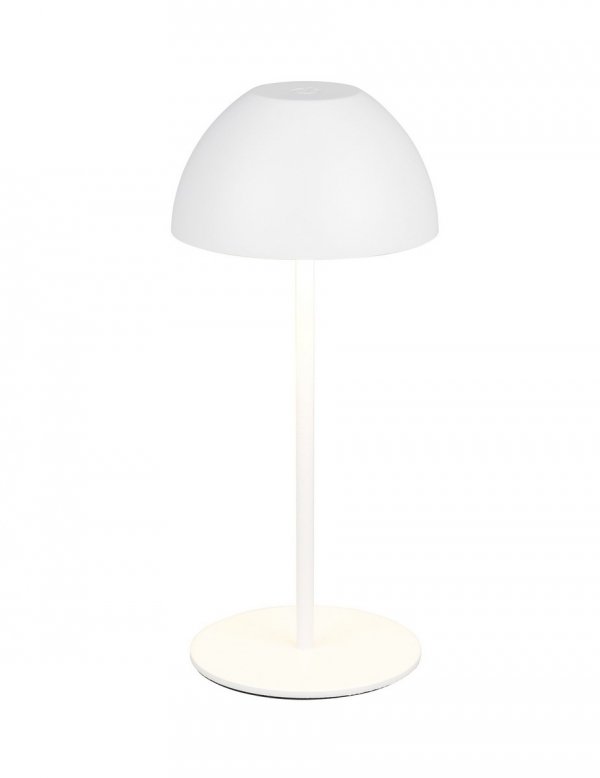 Lampka stołowa nocna LED biała półokrągła designerska nowoczesna ściemnialna do pokoju dziecięcego ORTIZ IP44 R55601131 Rl