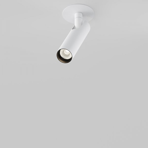 Lampa wbudowana w sufit spot LED nowoczesna regulowana tuba aluminum biała Focus T MAYTONI C141RS-L125-6W3K-W