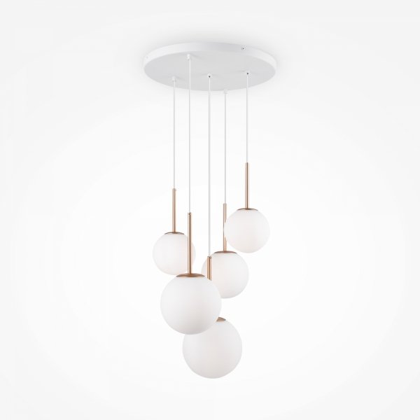 Lampa Wisząca Metalowa Szklane Kule BASIC MOD321PL-05G MAYTONI