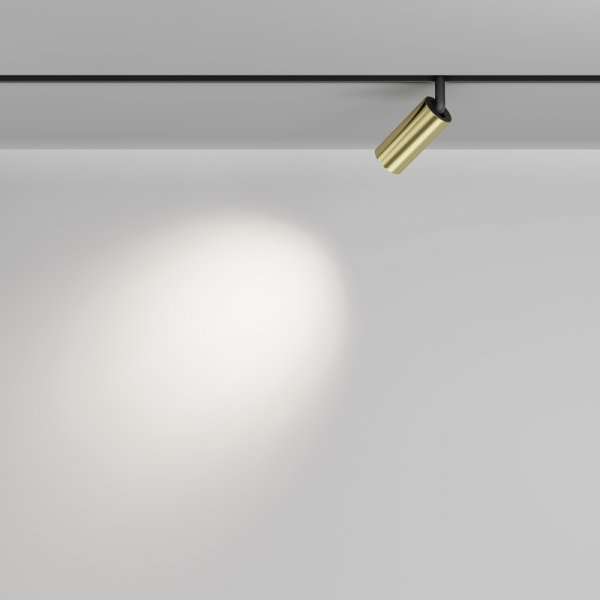 Ścieżka świetlna lampa szynowa regulowana LED aluminium czerń i mosiądz Focus LED MAYTONI TR032-4-5W3K-M-DS-BBS