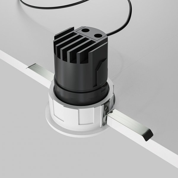 Biała Oprawka Wpuszczana Maytoni Downlight Wise DL057-7W3K-W