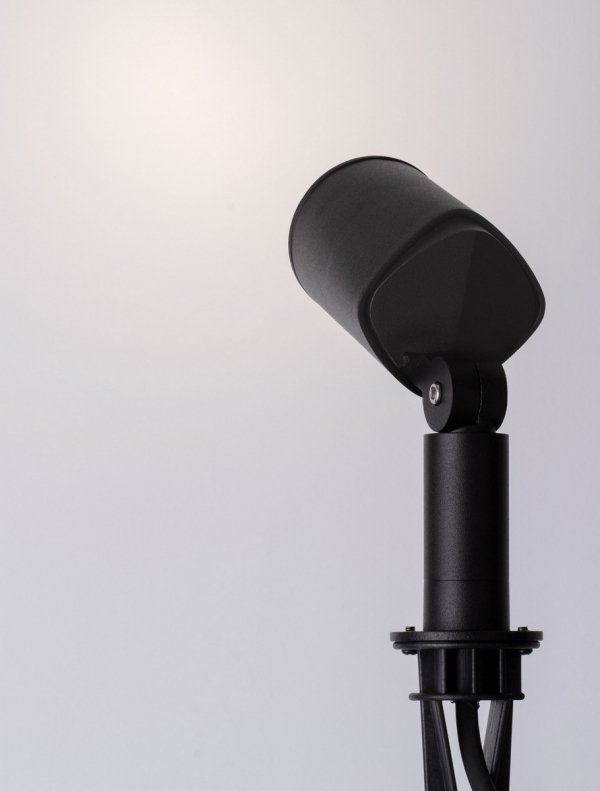 Lampa ogrodowa aluminiowa czarna regulowana tuba minimalistyczna klasyczna możliwość ściemniania IP65 TRASERA LE75162 Luces Exclusivas