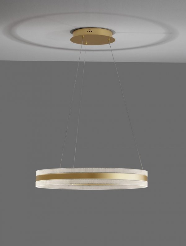 Lampa Wisząca Ring Złota Okrąg LED Art Deco COLIMA LE42753 LUCES EXCLUSIVAS