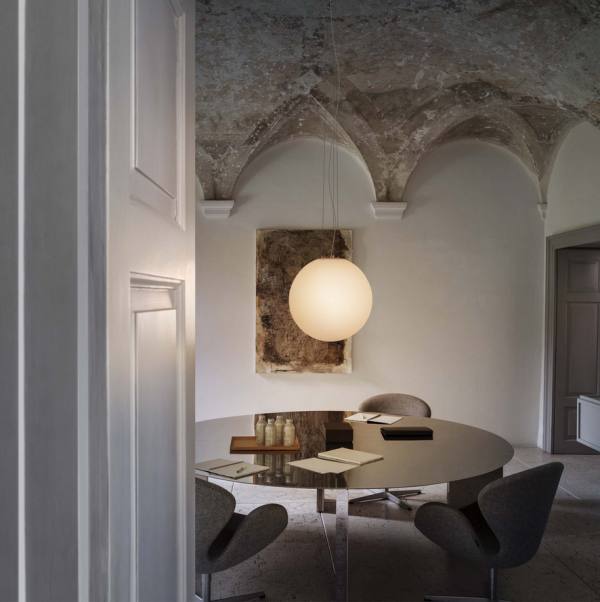 Lampa Wisząca Okrągła Biała Sfera MAPA BIANCO SP1 D50 032122 IDEAL LUX