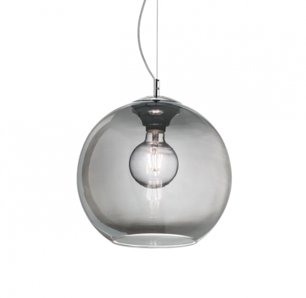 Szklana dymiona lampa wisząca NEMO sp1 d40 Ideal Lux 094229