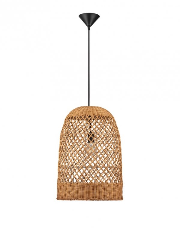 Lampa wisząca rattanowa boho rustykalna industrialna nad stół do salonu sypialni ściemnialna Luces Exclusivas