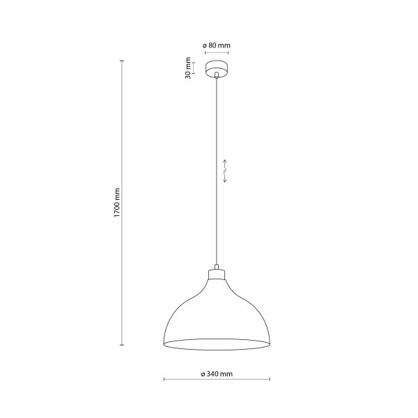 Minimalistyczna lampa wisząca w stylu rustykalnym zielona z elementem drewnianym CAP GREEN 5665 TK-Lighting 