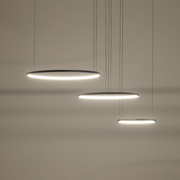 Nowoczesna czarna lampa wisząca LED potrójny okrąg CIRCOLO 11648 Nowodvorski Lighting