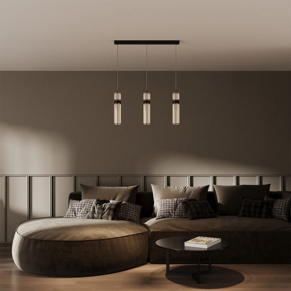 Designerska lampa wisząca w kolorze chromowym nowoczesna art deco glamour AMBIENTE LED CCT LP-1510/1P CH Light Prestige