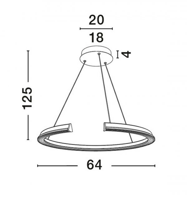 Lampa wisząca srebrny okrąg ORINOCO LE44530 Luces Exlusivas
