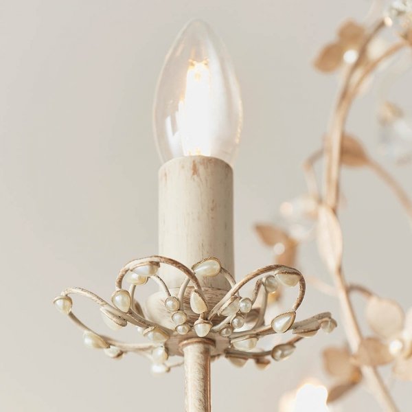 Lampa wisząca dworkowa świecznikowa kwiatowa designerska klasyczna dekoracyjna LULLABY-3CR ENDON