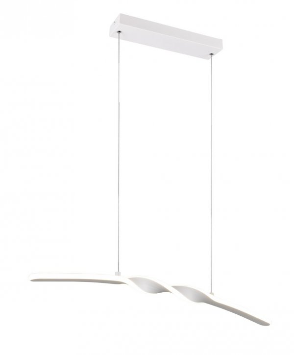 Nowoczesna uniwersalna lampa wisząca LED minimalistyczna biała metalowa listwa podłużna GINKO R35791131 Rl