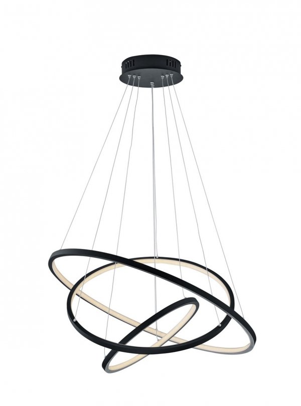 Lampa wisząca LED zmienna barwa światła pilot okrąg pierścień minimalistyczna nowoczesna Trio 352710342 LED 78W 3000 - 6000 K