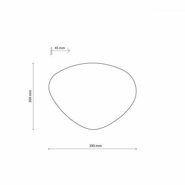 Kinkiet ścienny brązowy owalny minimalistyczny klasyczny uniwersalny podświetlający ścianę STONE 11320 TK-LIGHTING