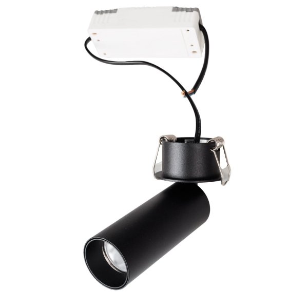 Lampa sufitowa podtynkowa plafon LED minimalistyczna klasyczna czarna aluminiowa regulowana tuba Halo C H0125 MAXLIGHT 