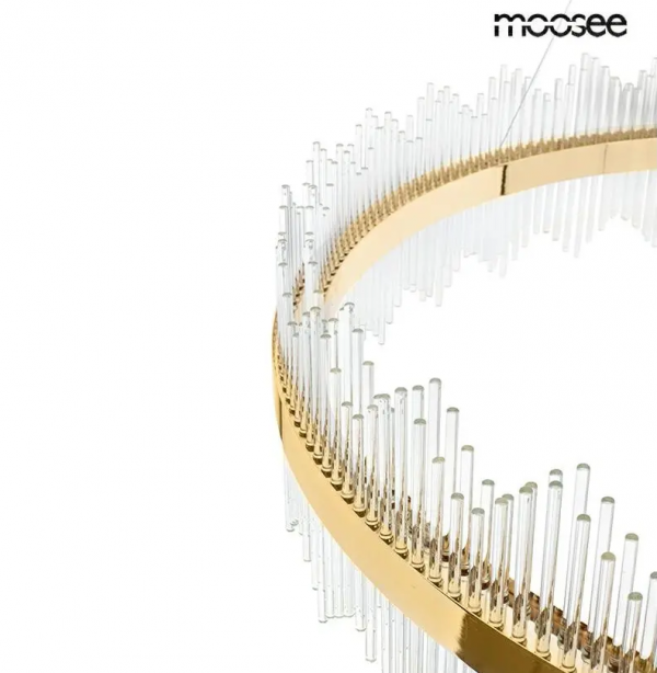 Kryształowa złota lampa wisząca LED w stylu glamour FLORENS 60 GOLD MSE010100363 Moosee
