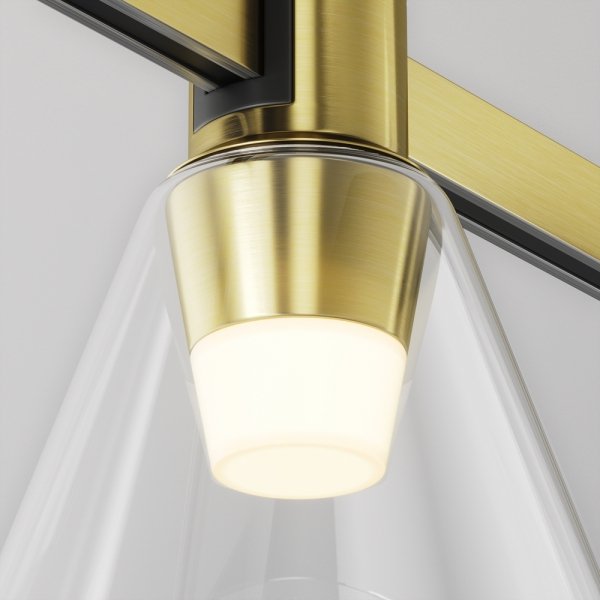 Ścieżka świetlna lampa szynowa LED aluminium mosiądz przezroczysty klosz Bianca MAYTONI TR147-1-3W2.7K-BS-DE 