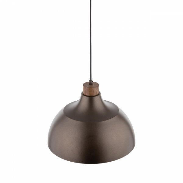 Minimalistyczna lampa wisząca w stylu rustykalnym brązowa z elementem drewnianym CAP BROWN 6926 TK-Lighting 