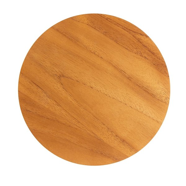 Nowoczesny drewniany okrągły kinkiet LED 8W CLEAN QN-CLEAN-LED-WB-25-TEAK