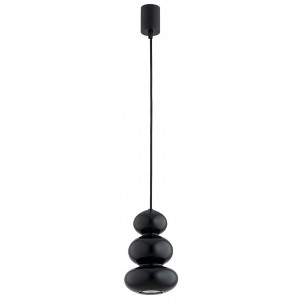 Designerska lampa wisząca czarno ciemna zieleń szkło ORLANDO PLUS 8827