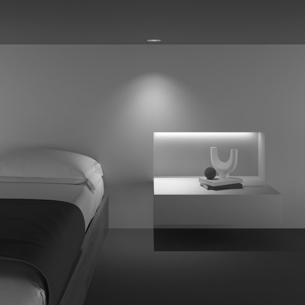 Lampa wpuszczana w sufit minimalistyczna aluminium biały okrągła LED Yin MAYTONI DL031-L12W3K-D-W