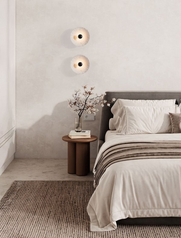 Lampa ścienna kinkiet LED okrągły 20cm papierowy biały dekoracyjny minimalistyczny skandynawski ALTEA LE45812 Luces Exclusivas