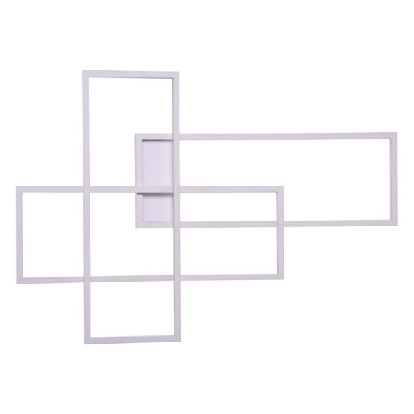 Biały Geometryczny kinkiet ścienny QUADRATUS WALL DIMM AZZARDO AZ2993