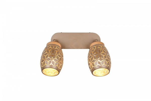 Nowoczesny plafon lampa sufitowa podwójna brązowa regulowane tuby klasyczna w stylu orientalnym metalowa drewniany dekor BIDAR R81572065 Rl
