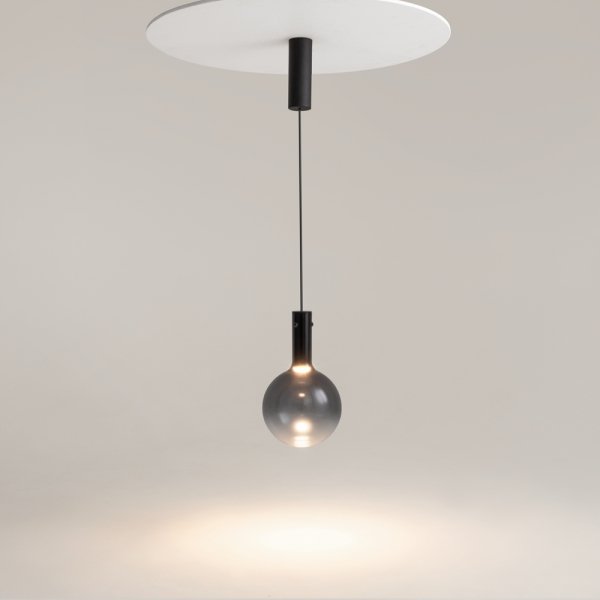 Nowoczesna Lampa Wisząca LED Czarny Szklany Klosz Kula NEBULA MOD182PL-L4B3K MAYTONI