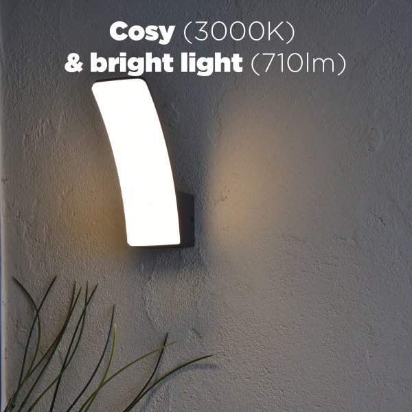 Lampa zewnętrzna kinkiet LED nowoczesna minimalistyczna uniwersalna szara KILO IP44 5203901335 LUTEC