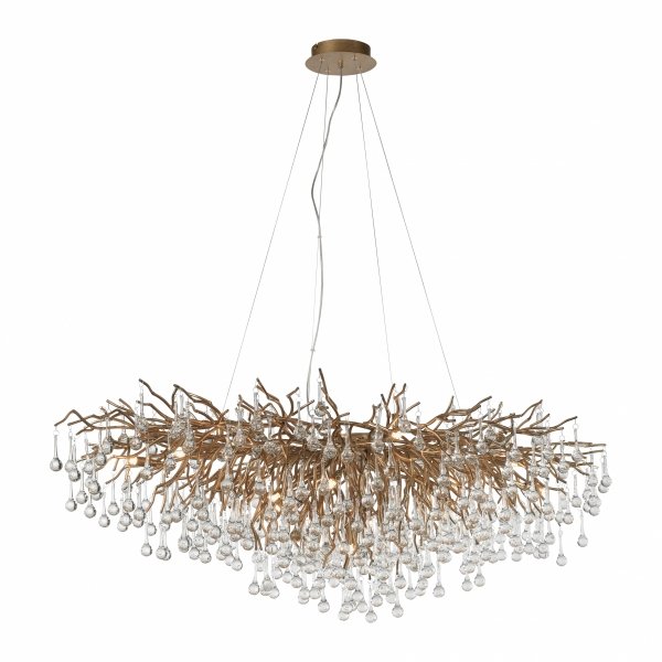 Lampa Wisząca ICICLE 2031-11 Zuma Line Złota | Nowoczesny Żyrandol 15xG9