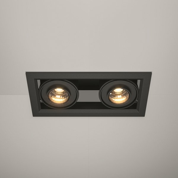 Czarna Oprawa Wpuszczana Downlight Metal Modern Maytoni DL093-02-10W3K-B