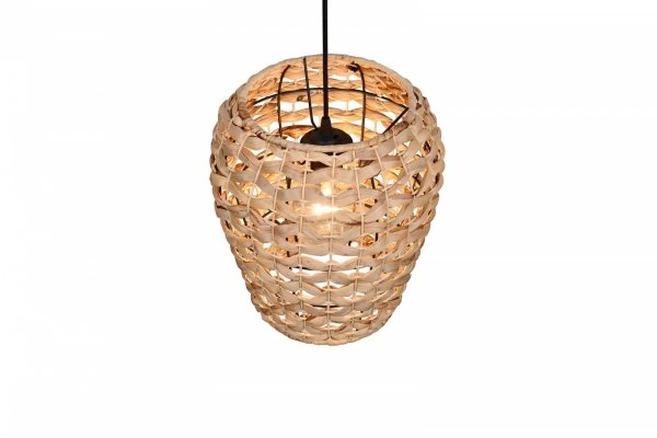 Lampa wisząca pleciona hiacynt wodny kolor naturalny owalna boho rystykalna industrialna minimalistyczna JEAN R36221036 Rl