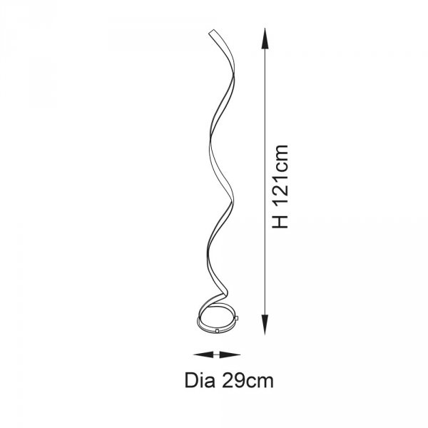 Designerska Lampa Podłogowa Nowoczesna LED Srebrna ARIA 95843 ENDON