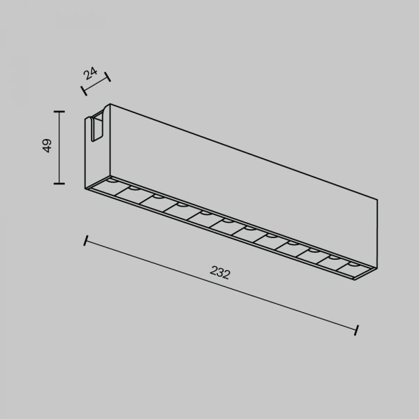 Ścieżka świetlna lampa szynowa LED prostokątna aluminium mosiądz Points MAYTONI TR150-1-12W2.7K-M-BS-DE