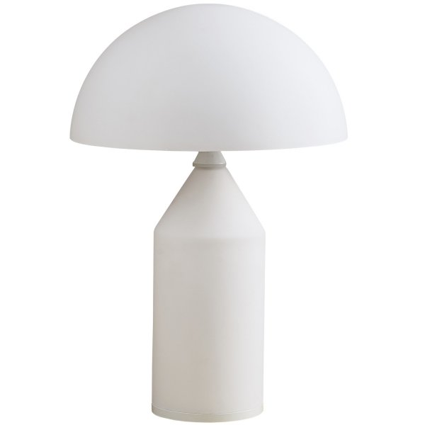 Biała lampka stołowa nocna w kształcie grzybka szklana klasyczna minimalistyczna uniwersalna BELFUGO MT1234-250 WHITE Step Into Design